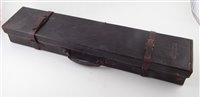 Lot 16 - Williams and Powell double 10 bore percussion sporting gun with leather case
