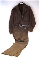 Lot 228 - Three British Army R.E.M.E. 1950's uniforms with two caps.