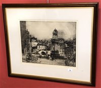 Lot 196 - Hedley Fitton, "Place Paolo e Giovanni, Venice", signed etching.