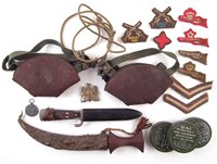 Lot 255 - Collection of items including a Hitler Youth knife, Spanish Blue Legion Volunteers medal
