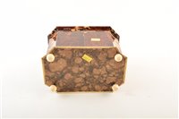 Lot 4 - A 19th century tortoiseshell veneered tea caddy