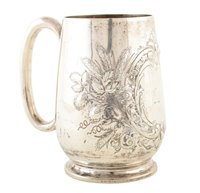 Lot 119 - Georgian silver milk jug together with an Elkington & Co Victorian cup