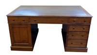 Lot 352 - Victorian oak Partners desk.