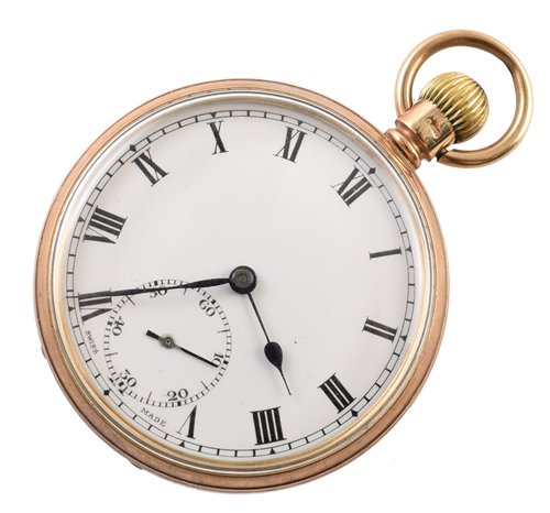 Lot 176 - 9ct gold open face pocket watch