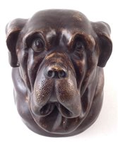 Lot 53 - Ceramic dog's head tobacco jar