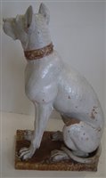 Lot 54 - A life size continental pottery model of a Great Dane