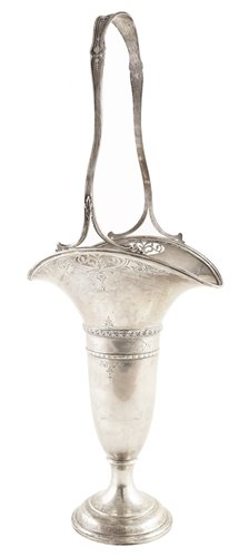 Lot 113 - Sterling silver handled vase by Wallace