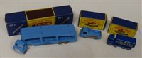 Lot 64 - Matchbox Accessory Pack No. 2 car transporter, Matchbox Series 10 Foden sugar container (new model) and Series 60 Morris J2 pick-up, all complete with boxes.