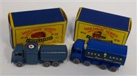 Lot 63 - Matchbox Series 73 RAF pressure refueller and Series 10 Foden sugar container (new model).