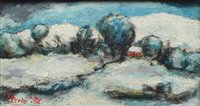Lot 202 - C. Sterio, "Poynton Landscape, Winter" oil.