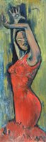 Lot 238 - J.L Isherwood, "Flamenco Dancer", oil.