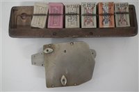 Lot 52 - DESCRIPTION AMENDED: Bell Punch bus ticket stamp and two ticket racks
