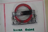 Lot 26 - Six London Transport bus and underground enamel cap badges