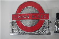 Lot 17 - Six London Transport bus and underground enamel cap badges