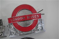 Lot 30 - Six London Transport bus and underground enamel cap badges
