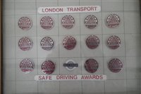 Lot 44 - Approximately 100 ROSCO  bus / public transport Safe Driving enamel badges