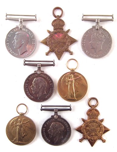 Lot 313 - Two WW1 medal sets, for H.W. Kerr and C.M. Kerr and other medals