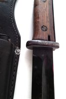 Lot 179 - German WWII 584/98 Waffenamt stamped bayonet, scabbard and frog
