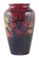 Lot 79 - Moorcroft flambe vase, decorated with Clematis pattern