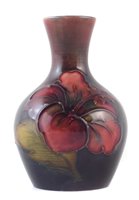Lot 81 - Moorcroft flambe vase, decorated with Hibiscus pattern