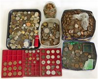 Lot 52 - Large collection of mixed world coinage, mainly GB.