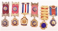 Lot 281 - Thirty seven boxed RAOB silver, silver gilt and enamelled medallions