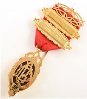 Lot 237 - Small 9ct gold RAOB medallion