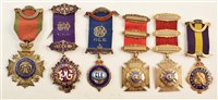 Lot 286 - Twenty nine RAOB silver, silver gilt and enamelled medallions with ribbons and bars, assorted lodges, dates ranging from early 20th century to early 21st century