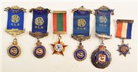 Lot 287 - Twenty eight RAOB silver, silver gilt and enamelled medallions with ribbons and bars, assorted lodges, dates ranging from early to mid 20th century