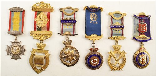 Lot 303 - Thirty two RAOB silver, silver gilt and
