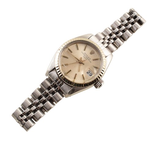 Lot 170 - Lady's Rolex Oyster Perpetual Date steel bracelet watch