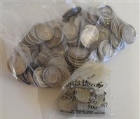 Lot 69 - Large selection of mainly sterling silver Great Britain coinage from Queen Victoria and George V.