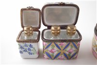 Lot 51 - Five French porcelain boxes