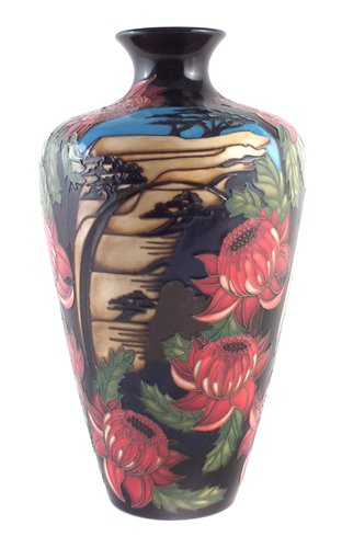 Lot 63 - Moorcroft vase decorated with Scarlet Waratah pattern