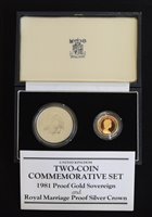 Lot 89 - Elizabeth II, United Kingdom, 1981, Two-Coin Commemorative Set.