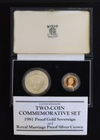 Lot 93 - Elizabeth II, United Kingdom, 1981, Two-Coin Commemorative Set.