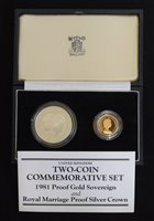 Lot 95 - Elizabeth II, United Kingdom, 1981, Two-Coin Commemorative Set.