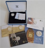 Lot 100 - Six Royal Mint brilliant uncirculated coins all unopened in their original presentation packs (6).