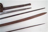 Lot 186 - African sword, French sword and two court sword