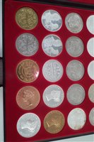 Lot 12 - Two trays of modern collectable and reproduction coins.