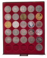 Lot 59 - Tray of twenty-three impaired proof Five Pound Coins and three others.
