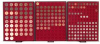 Lot 38 - Three trays of assorted coins (3).