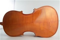 Lot 9 - Christian Hammig Cello with Paebold bow and hard case