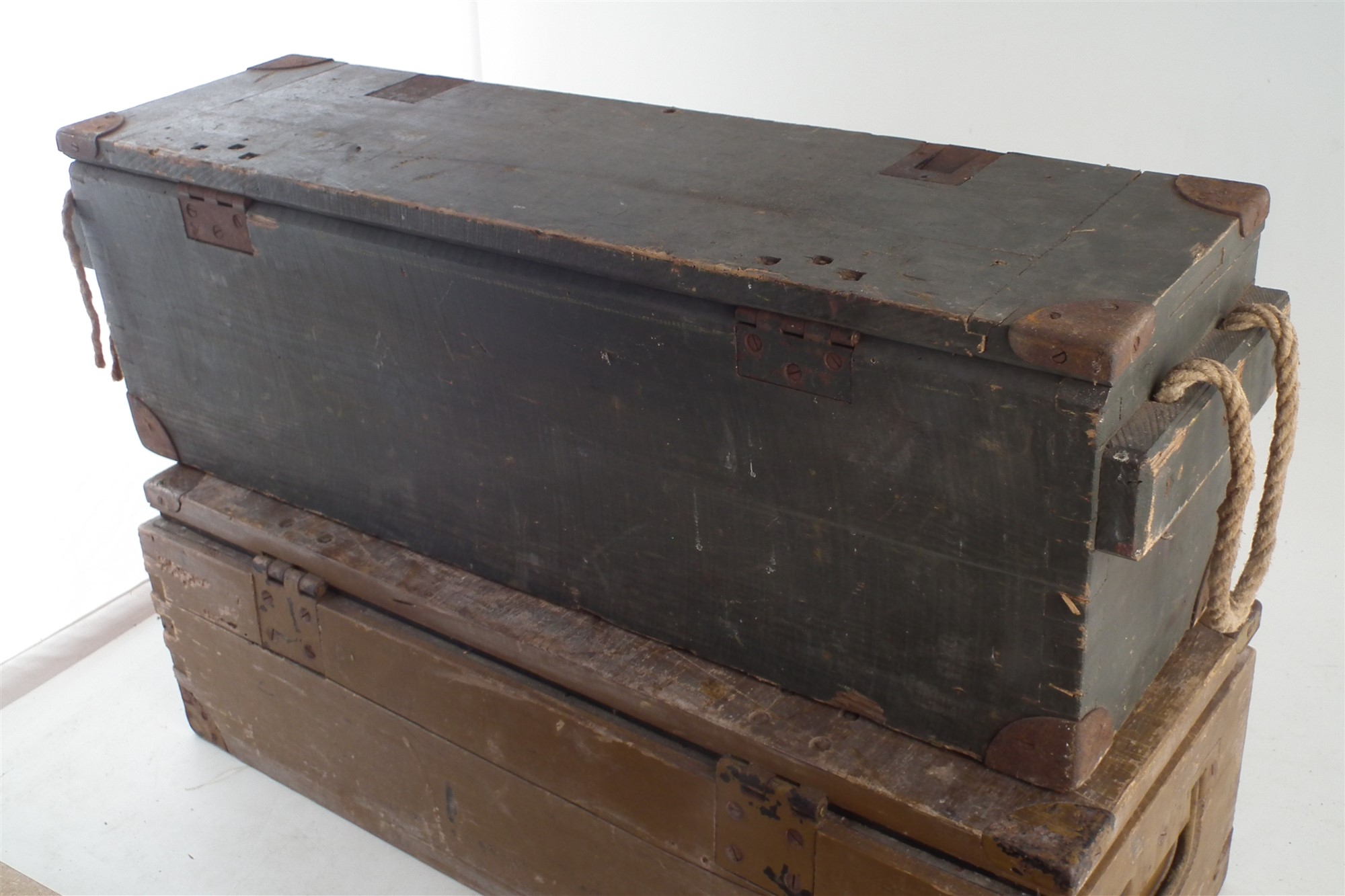 Lot 253 - Two German WW2 wooden ammunition crates for