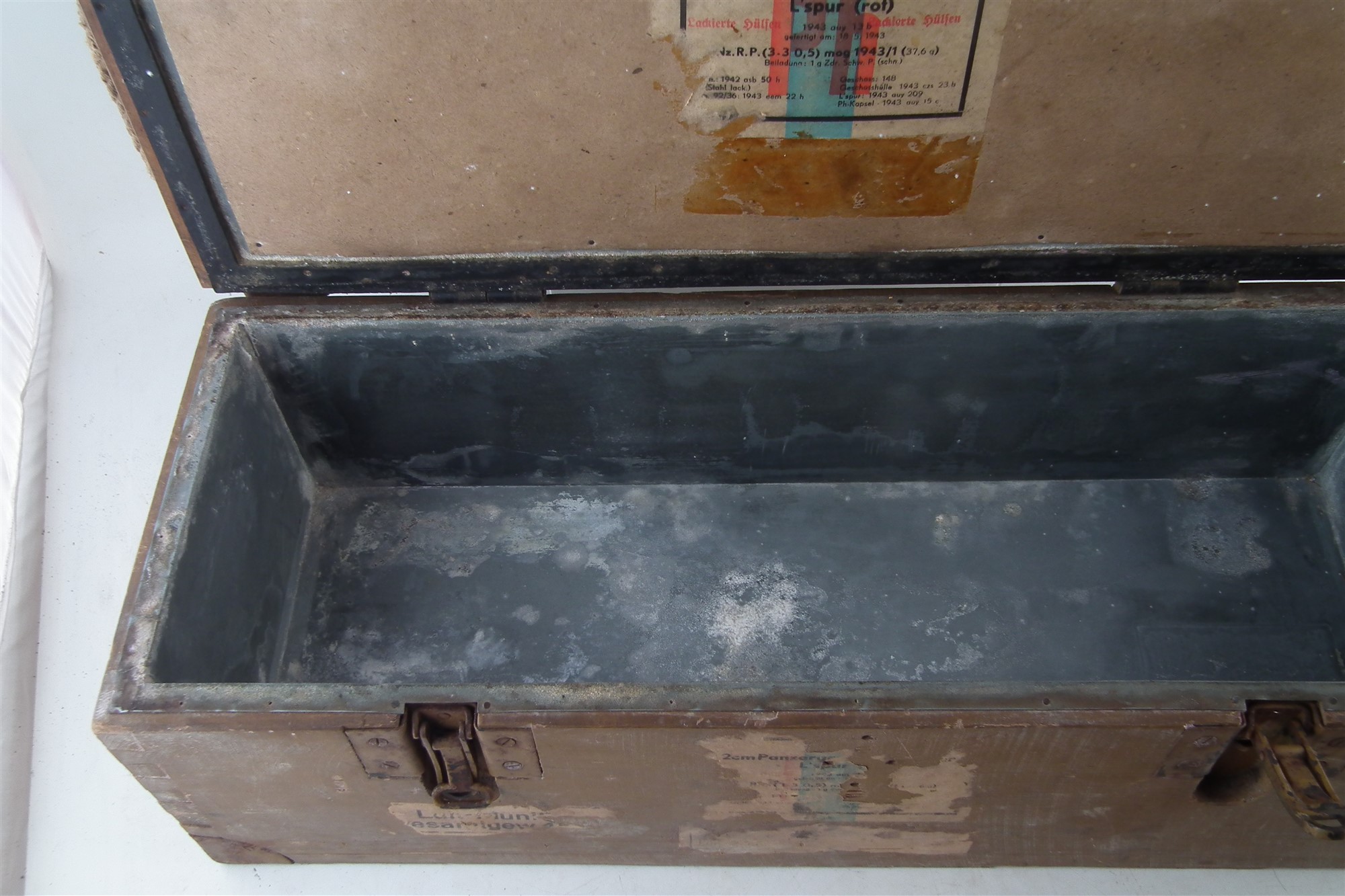 Lot 253 Two German WW2 wooden ammunition crates for