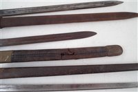 Lot 202 - Four bayonets with scabbards