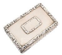 Lot 86 - Early 19th Century Continental rectangular silver snuff box