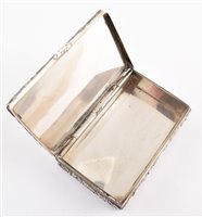 Lot 86 - Early 19th Century Continental rectangular silver snuff box