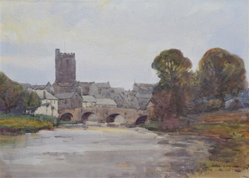 Lot 270 - Arthur Hammond, "Evening Sketch at Brecon", watercolour.