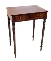 Lot 350 - George III mahogany side table.